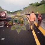 Fatal volcadura en la autopista Las Varas-Compostela