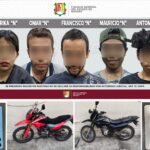 Operativo permite la detención de cinco personas y el aseguramiento de narcóticos y una motocicleta con reportes de robo