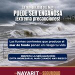 Alerta por mar de fondo en las playas de Nayarit
